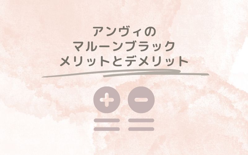 レポと口コミから見たアンヴィのマルーンブラックのメリットとデメリット