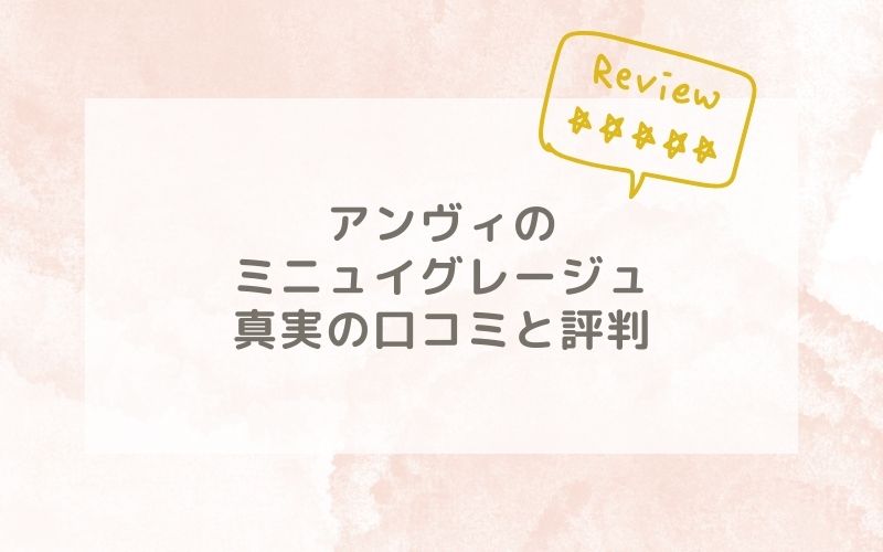 アンヴィのミニュイグレージュの口コミや評価、評判は