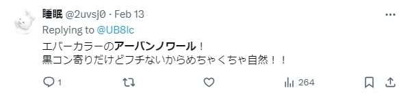 エバーカラーワンデーナチュラルのアーバンノワールの口コミ