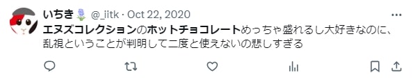 エヌズコレクションのホットチョコレートの口コミ