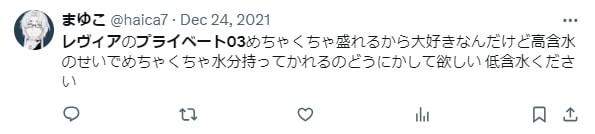 レヴィアのプライベート03の口コミ